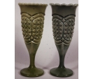 Nile Green Austrian Vases