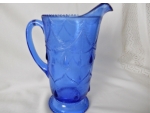 Teardrop & Tassel (Pattern #102): Water Pitcher, Cobalt Blue